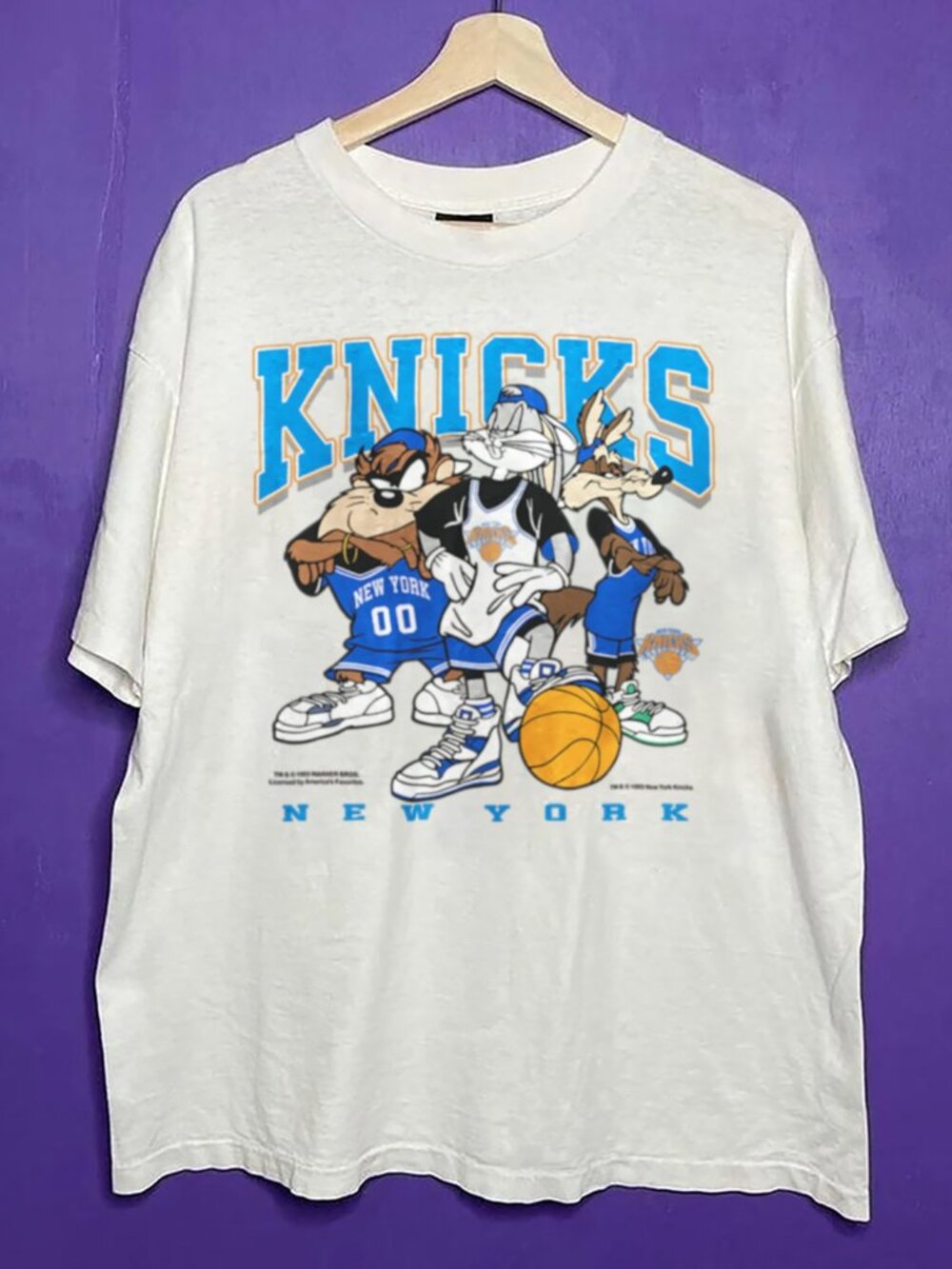 90s Vintage New York Knicks Looney Tunes Shirt, NBA New York Knicks Shirt Tee